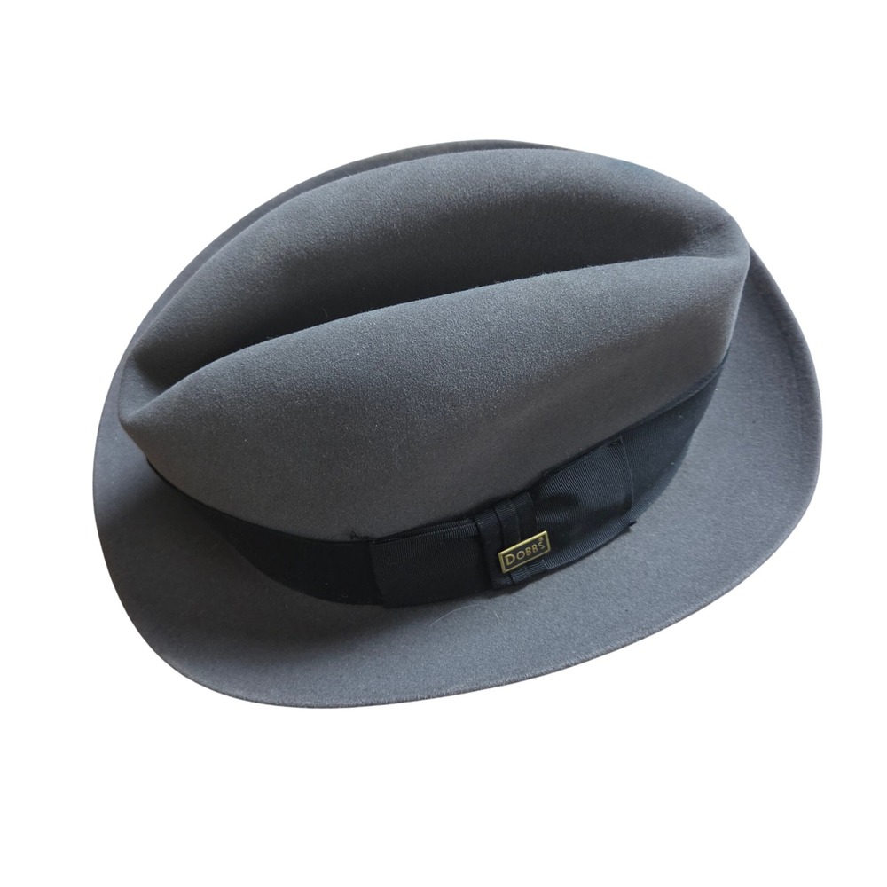Dobbs Fifth Avenue Steel Gray Fedora Hat 7 Shudde Bros Houston Made in USA